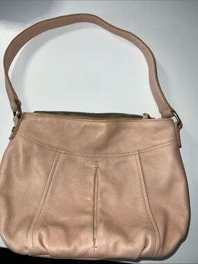 Classic Soft Leather Hobo Bag - Nude Pink